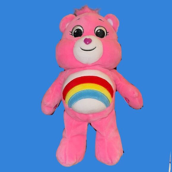 Basic Fun Care Bears Cheer Bear Pink Plush Stuffed Animal 8” - Picture 2 of 6